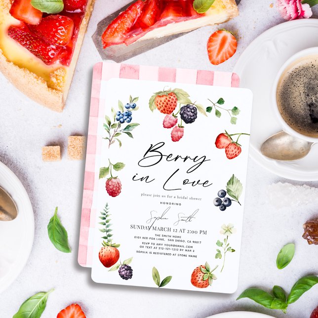Berry i Kärlek Berries Möhippa Inbjudningar (Skapare uppladdad)