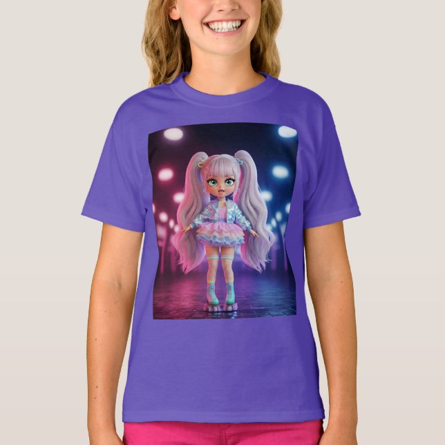 Berry Ice Cream Kawaii Doll T Shirt (Framsida)