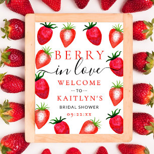 Berry in Kärlek Strawberry Möhippa Välkommen Poster