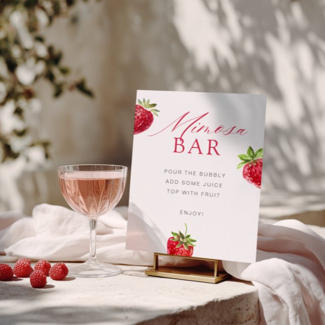 Berry in Love Bridal Shower Mimosa Bar Poster (Skapare uppladdad)