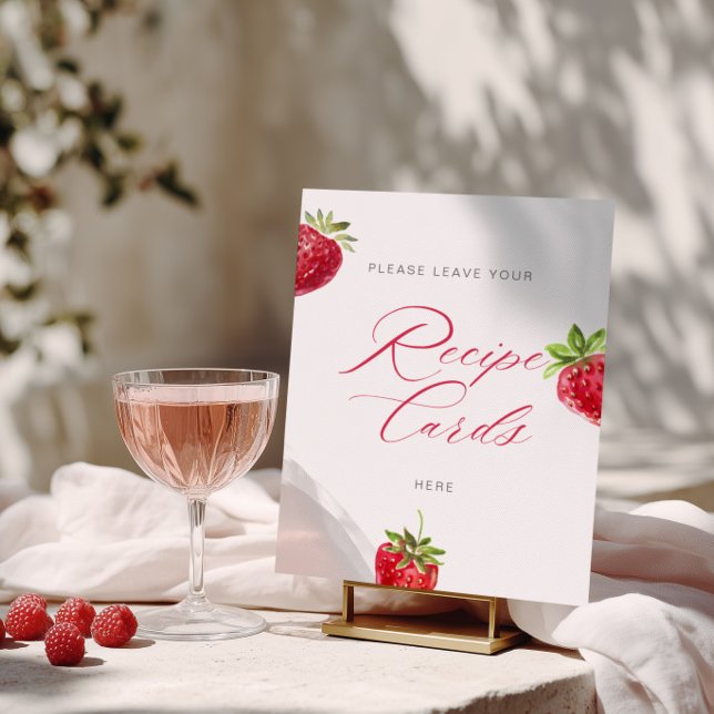 Berry in Love Bridal Shower Recipe Cards Poster (Skapare uppladdad)