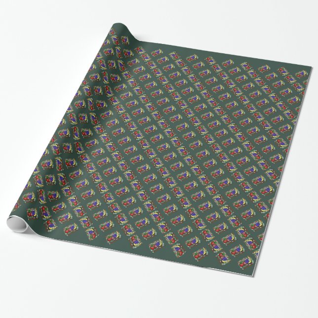 Berry jul Banana Nyår Presentpapper (Utrullad)