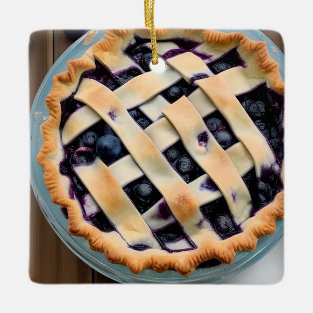 Berry jul Cutie Paj | Funny Food Pun Julgransprydnad Keramik (Framsida)