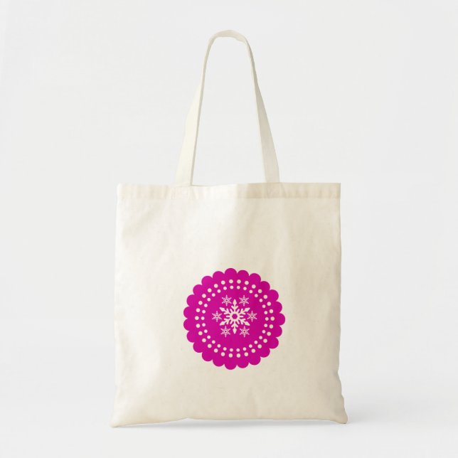 Berry jul-Helgdag Snöflingor Tote Bag Gift Tygkasse (Framsidan)