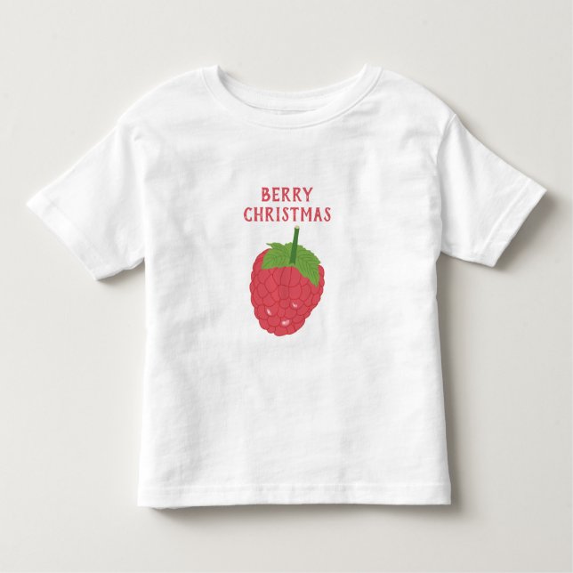 Berry jul Raspberry Fruktdesign T Shirt (Framsida)