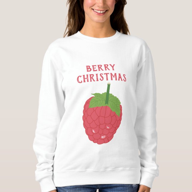 Berry jul Raspberry Fruktdesign T Shirt (Framsida)