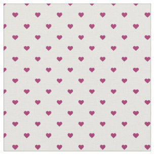 Berry Lila Polka Dot Hearts Tyg