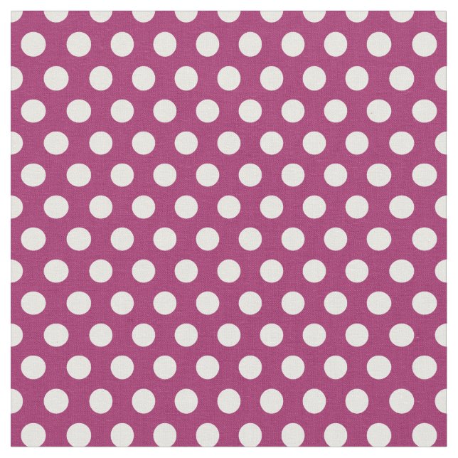 Berry Lila Polka dots Tyg (Närbild)