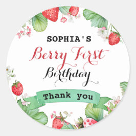 Berry Loely First Birthday Runt Klistermärke