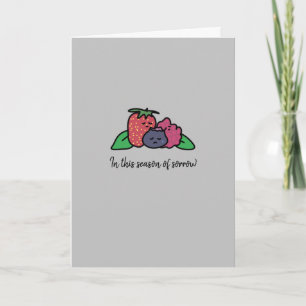 "Berry Loved" Cute and Heartfilt Sympathy Card Kort