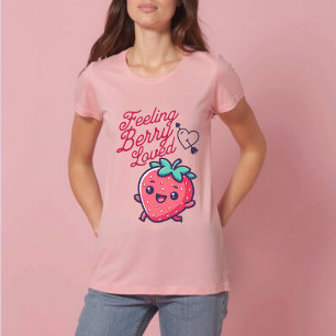 Berry Loved Strawberry Alla hjärtans dag T Shirt