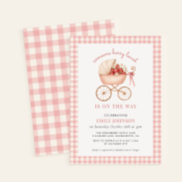 Berry Loved Strawberry Girl Baby Shower-inbjudan Inbjudningar