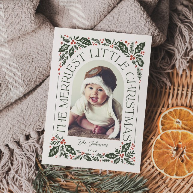 Berry Merriest Little jul Arch Photo Julkort (Skapare uppladdad)