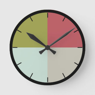 Berry Mint Olive Pebble Rund Klocka