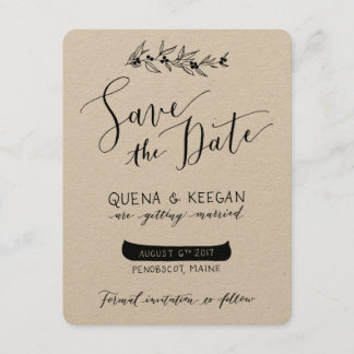 Berry och Canoe Spara datumet - Quena och Keegan