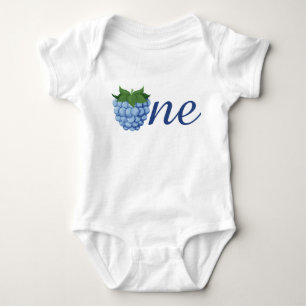 Berry One Blue rapsberry Boy Birthday T Shirt