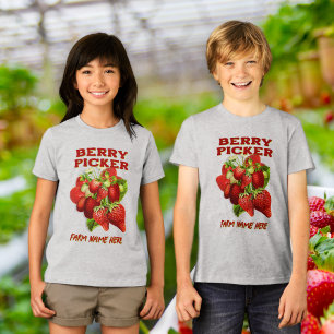Berry Picker Strawbär Farm Namn T Shirt