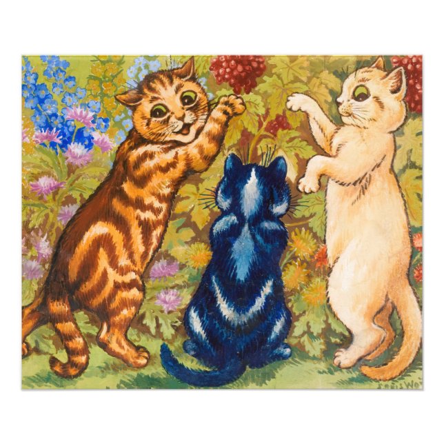 Berry Picking av Louis Wain Fototryck (Framsidan)