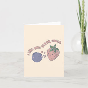 Berry Pun, jag tycker om dig Berry Mycket Tack Kort