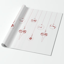 Berry Red Monogram Bauble Ornaments jul Presentpapper