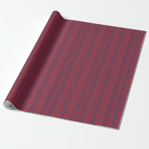 Berry Red och Slate Blue Subtle Play Presentpapper