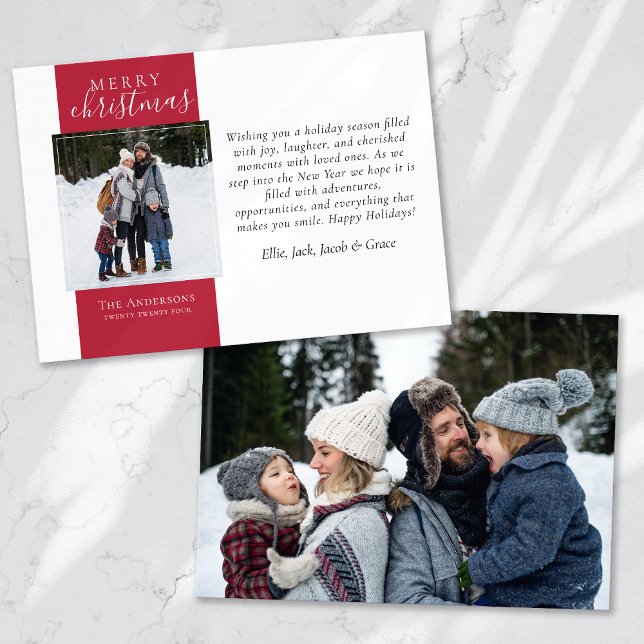 Berry Red Photo God jul Julkort (Skapare uppladdad)