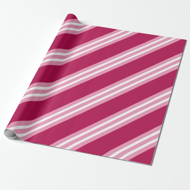 Berry Rosa Candy Jul Wrapping Papper Presentpapper (Utrullad)