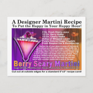 Berry Scary Halloween Martini Recept Postkort Vykort