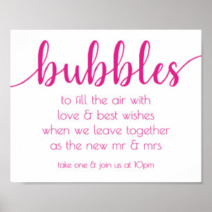 Berry Script Bubbelsignatur för att skicka iväg Poster