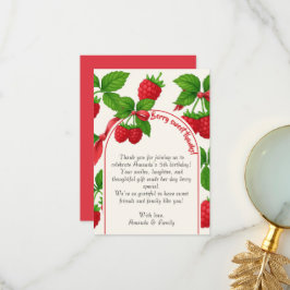 Berry Söt Hallon Barnkalas Tackkort Tack Kort