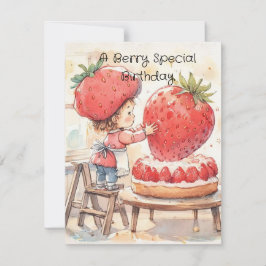 Berry Special Födelsedagsdigital Nedladdning Inbjudningar