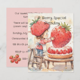 Berry Special Födelsedagsdigital Nedladdning Inbjudningar