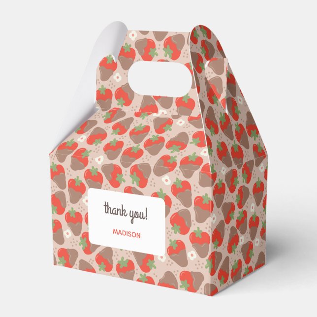 Berry Speciell Dipping Strawbär - Latte Presentaskar (Framsidan Sidan)