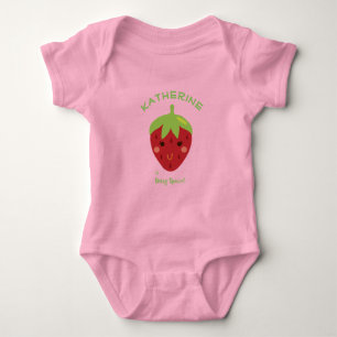 Berry Speciell Personlig Smiling Strawberry T Shirt