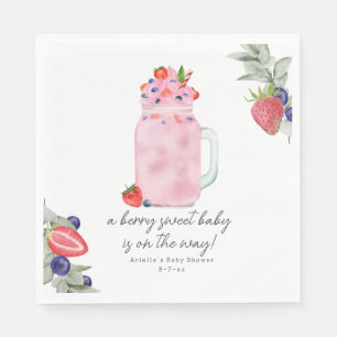 Berry Speciell Smoothie Baby Shower Pappersservett