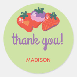 Berry Speciell Strawberry Birthday - Kiwi Runt Klistermärke