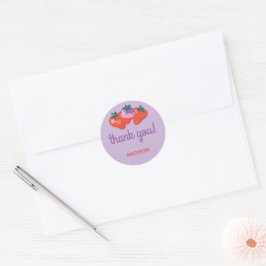 Berry Speciell Strawberry Birthday - Plum Runt Klistermärke