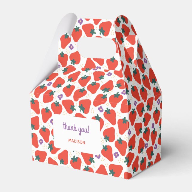 Berry Speciell Strawberry Birthday - White Presentaskar (Framsidan Sidan)