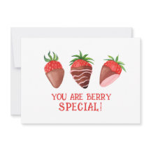 Berry Speciellt Valentine Card, jordgubbsbär