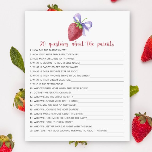 Berry - spel - 20 frågor om föräldrarna (Skapare uppladdad)