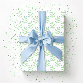 Berry Sprig in Slate and Green Presentpapper