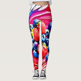 Berry Stänk: Färg Burst Leggings