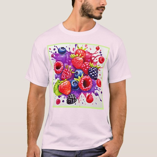 Berry Stänk Mix Art T Shirt (Framsida)