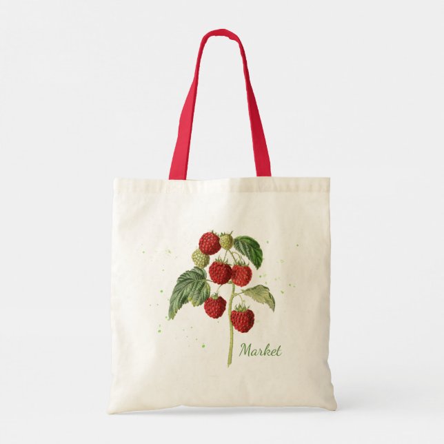 Berry Stem Tote Bag Tygkasse (Baksida)