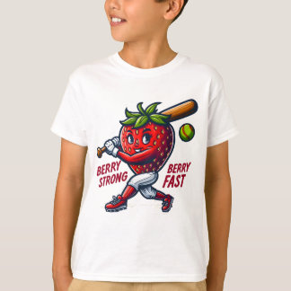 Berry Strong, Berry Fast! Softball jordgubbe T Shirt