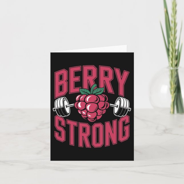 Berry Strong - Fitness Weightlift Bodybuilding Kort (Framsida)