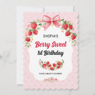 Berry Sweet 1:a födelsedagsinbjudan Inbjudningar
