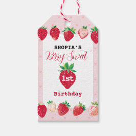 Berry Sweet 1-årsdag Presentetikett