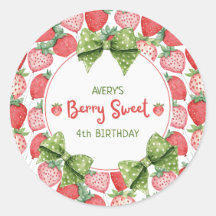 Berry Sweet 4th Birthday Strawberry Party 