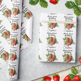 Berry Sweet Anpassningsbar-födelsedagspressen Stra Presentpapper